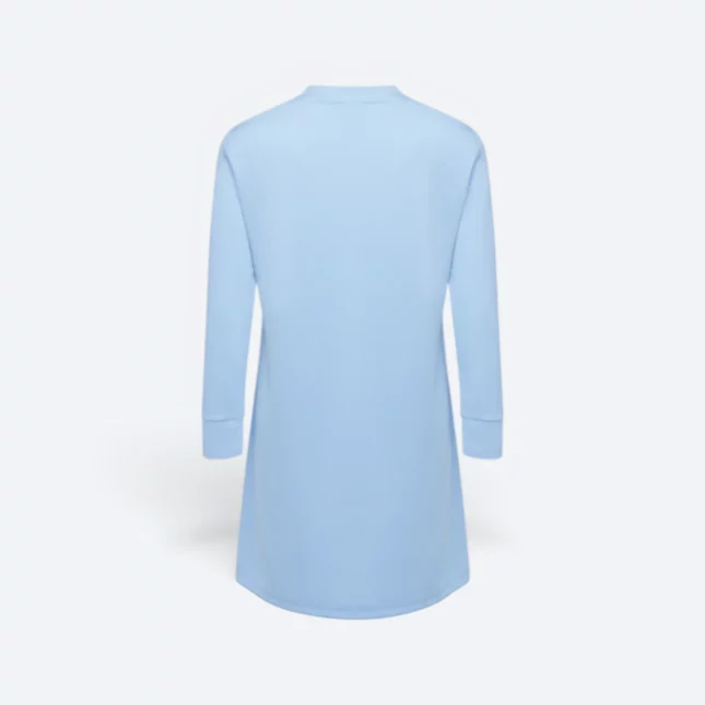 SK05 Quick Dry Long Sleeve Basic Muslimah Light Blue Sk05 quick dry long sleeve basic muslimah light blue back view