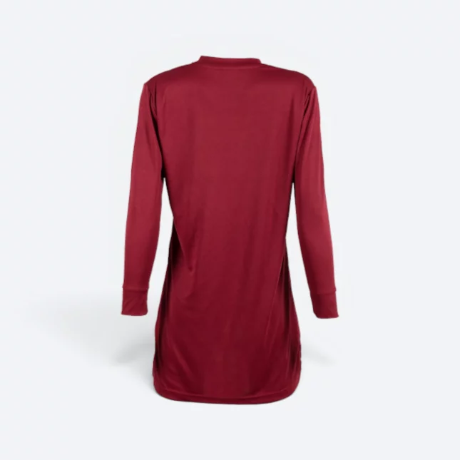 SK05 Quick Dry Long Sleeve Basic Muslimah Maroon Sk05 quick dry long sleeve basic muslimah maroon back view