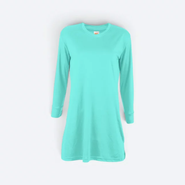 SK05 Quick Dry Long Sleeve Basic Muslimah Tiffany Blue Sk05 quick dry long sleeve basic muslimah tiffany blue colour view
