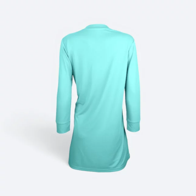 SK05 Quick Dry Long Sleeve Basic Muslimah Tiffany Blue Sk05 quick dry long sleeve basic muslimah tiffany blue back view
