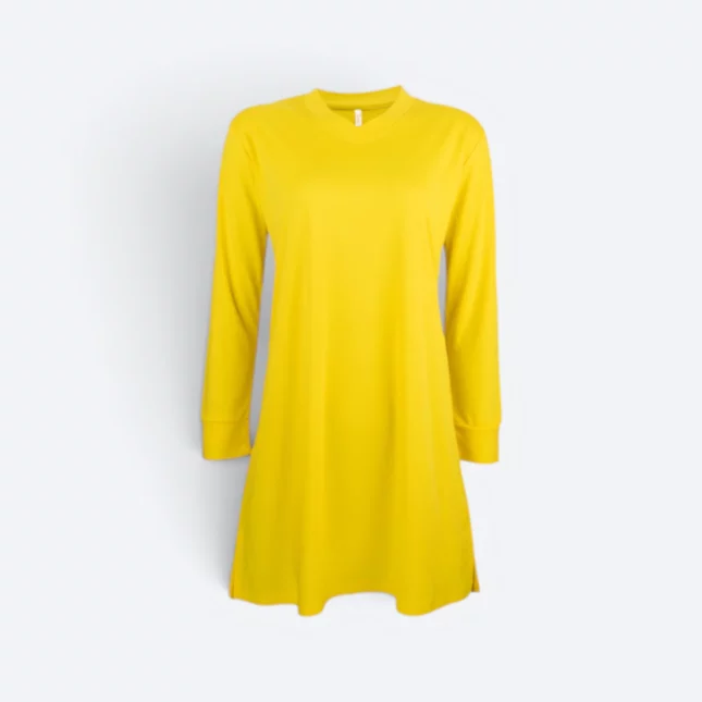 SK05 Quick Dry Long Sleeve Basic Muslimah Yellow Sk05 quick dry long sleeve basic muslimah yellow colour view