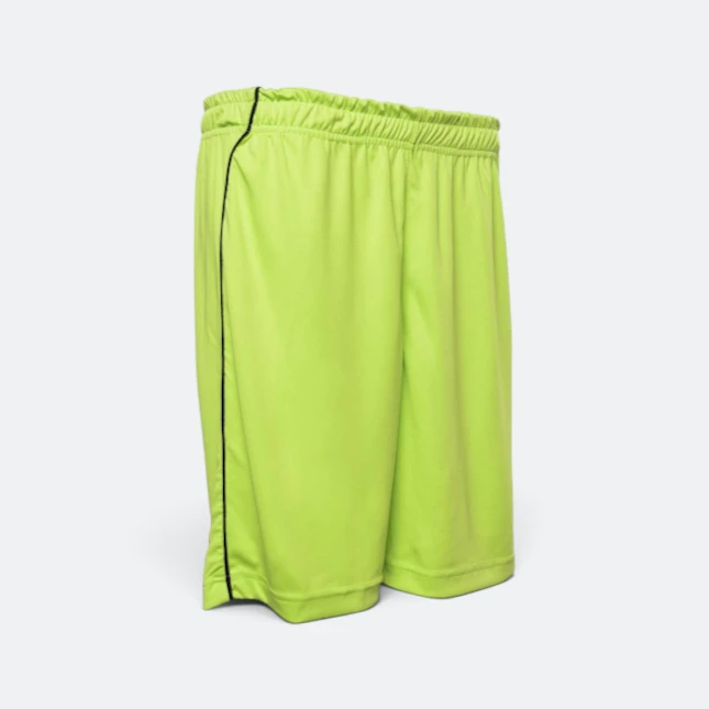 Sp01 unisex sport short pant lime green colour view