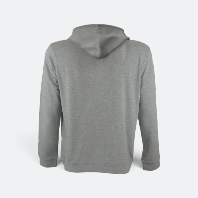 Ss10 full-zip hoodie ash grey back view