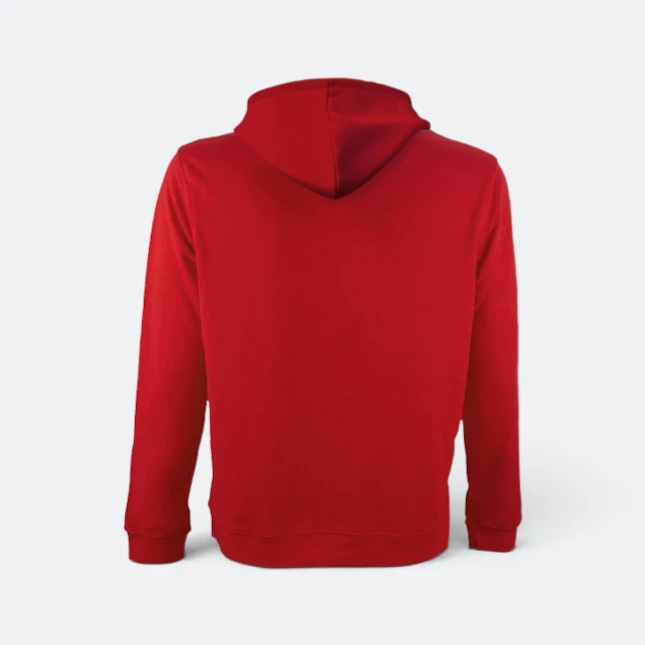 Ss10 full-zip hoodie red back view