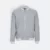 Ss13 full-zip varsity jacket ash grey-white colour view