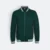 Ss13 full-zip varsity jacket forest green-white colour view