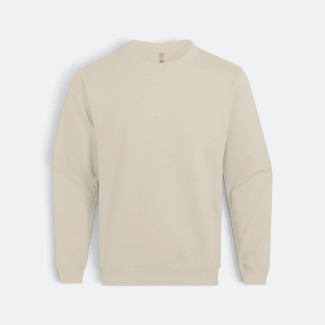 Ss16 crew neck sweatshirt beige cream colour view