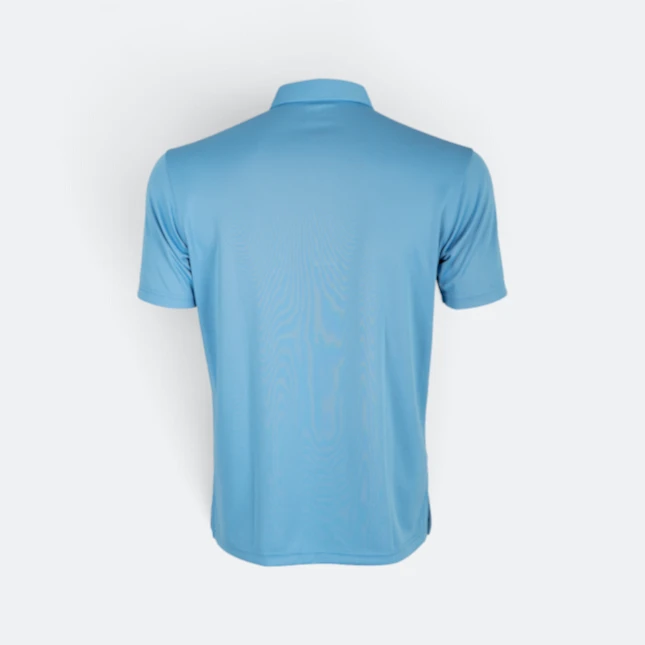 TT01 Tritan Premium Microfibre Activewear Polo Medium Blue Tt01 tritan premium microfibre activewear polo medium blue back view