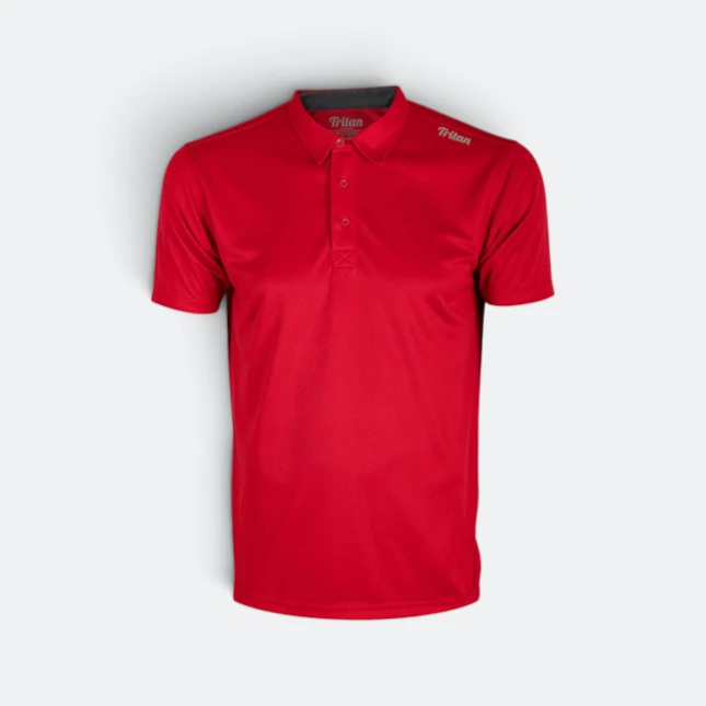 TT01 Tritan Premium Microfibre Activewear Polo Red Tt01 tritan premium microfibre activewear polo red colour view