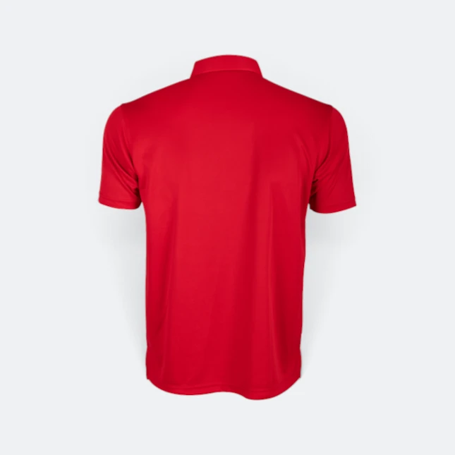 TT01 Tritan Premium Microfibre Activewear Polo Red Tt01 tritan premium microfibre activewear polo red back view