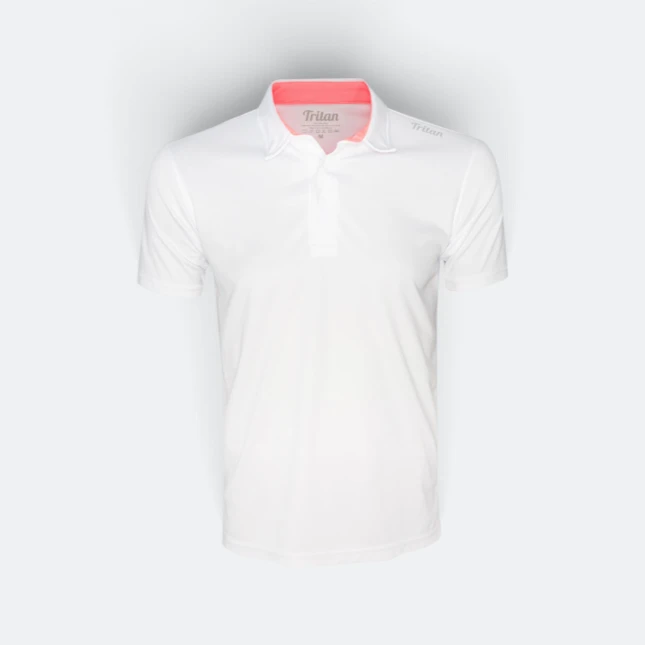 TT01 Tritan Premium Microfibre Activewear Polo White Tt01 tritan premium microfibre activewear polo white colour view