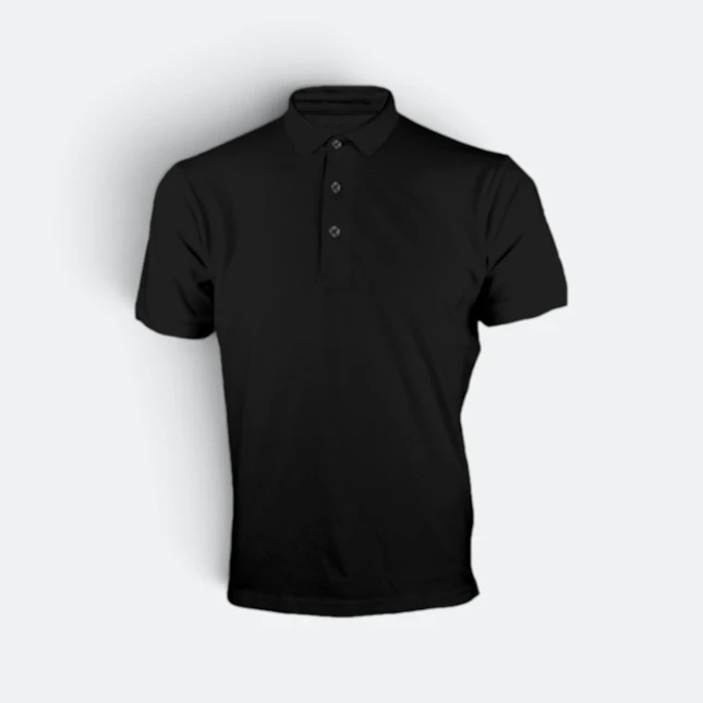TT02 Tritan Premium CVC Combed Cotton Polo Black Tt02 tritan premium cvc combed cotton polo black colour view