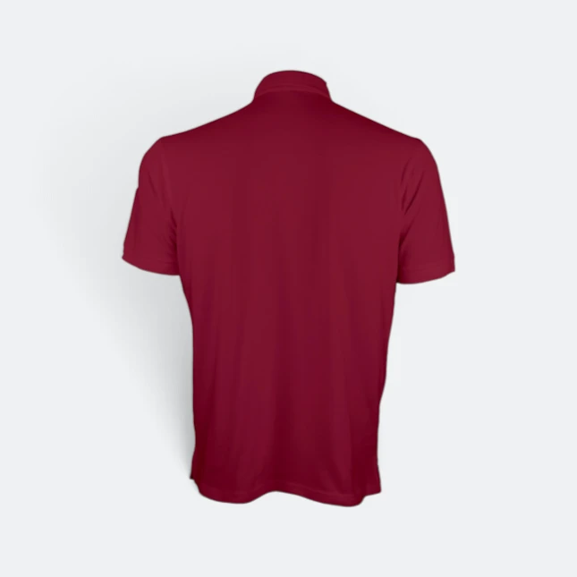 TT02 Tritan Premium CVC Combed Cotton Polo Maroon Tt02 tritan premium cvc combed cotton polo maroon back view