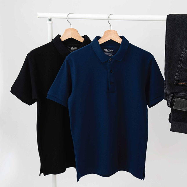 TT02 Tritan Premium CVC Combed Cotton Polo Model 1 Tt02 tritan premium cvc combed cotton polo worn by model