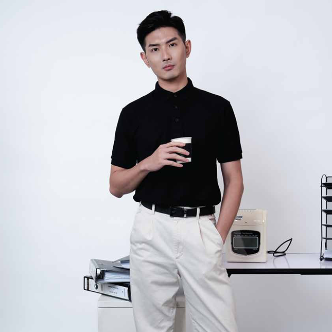 TT02 Tritan Premium CVC Combed Cotton Polo Model 4 Tt02 tritan premium cvc combed cotton polo worn by model