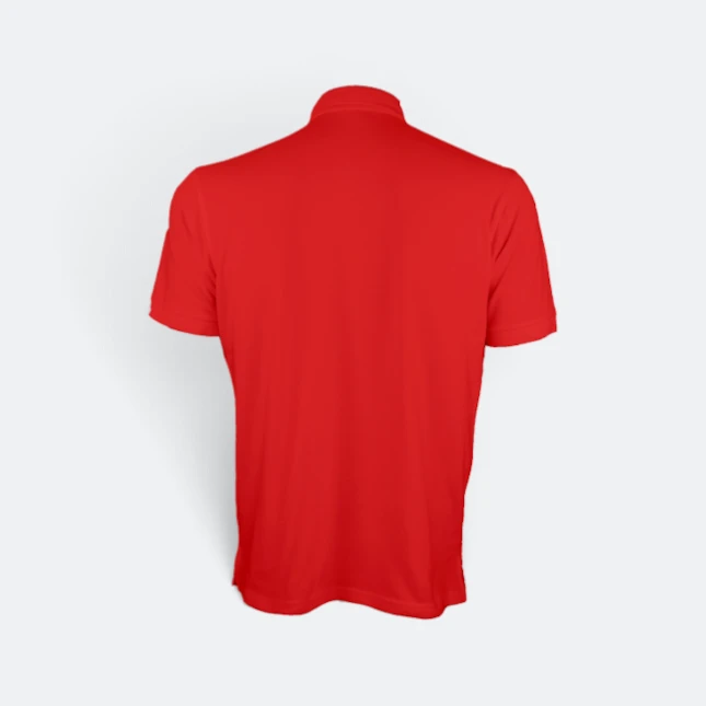 TT02 Tritan Premium CVC Combed Cotton Polo Red Tt02 tritan premium cvc combed cotton polo red back view