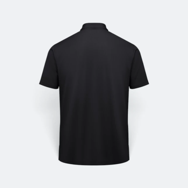 TT03 Tritan Premium Tencel Roma Polo Black Tt03 tritan premium tencel roma polo black back view
