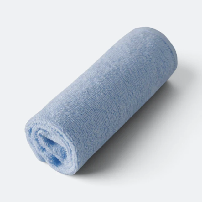 Tw09 cotton hand towel 12"x12" light blue colour view