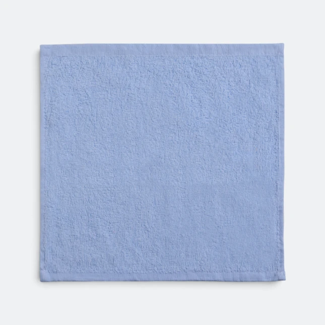 Tw09 cotton hand towel 12"x12" light blue full colour view