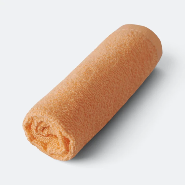 Tw09 cotton hand towel 12"x12" orange colour view