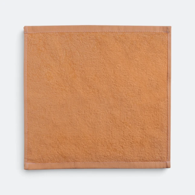 Tw09 cotton hand towel 12"x12" orange full colour view