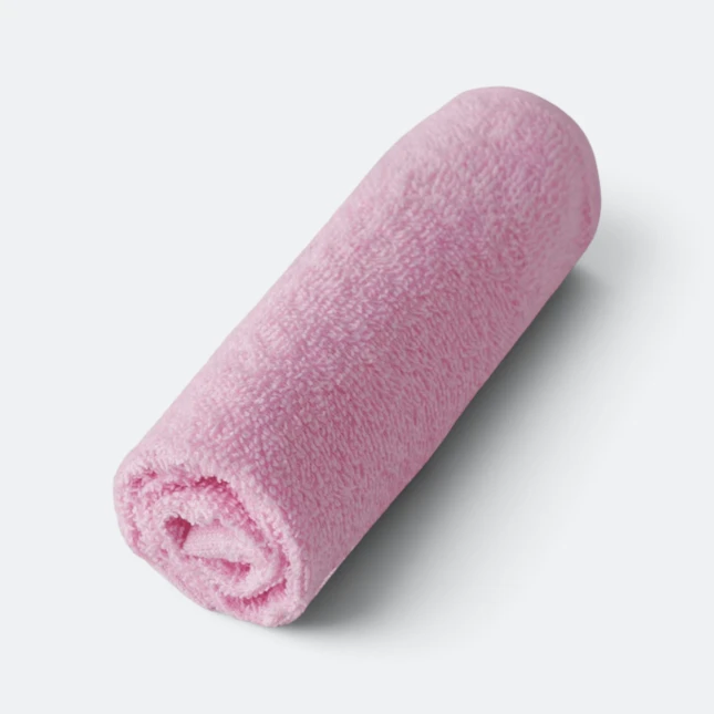 Tw09 cotton hand towel 12"x12" pink colour view