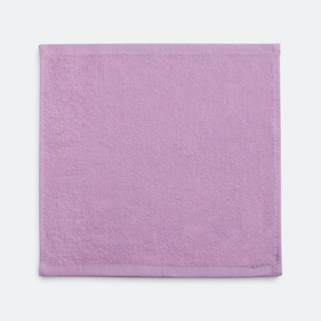 Tw09 cotton hand towel 12"x12" pink full colour view