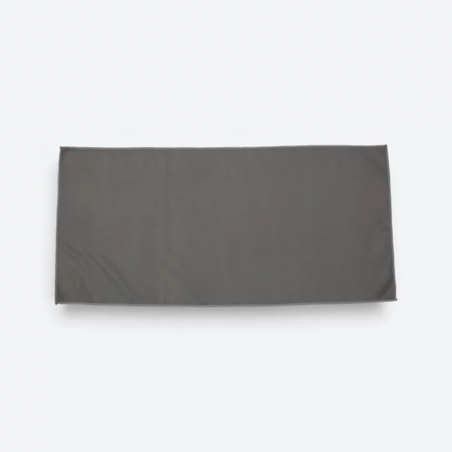 Tw10 polyester sport towel 14"x30" dark grey full colour view