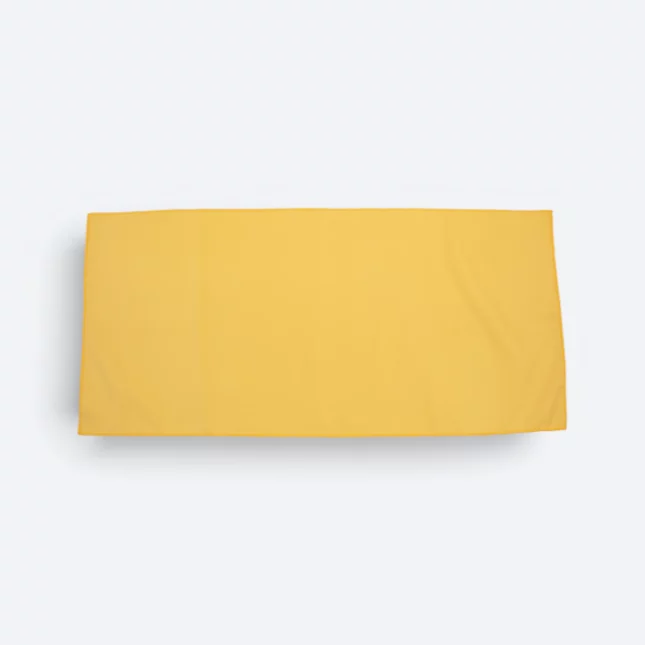Tw10 polyester sport towel 14"x30" yellow full colour view