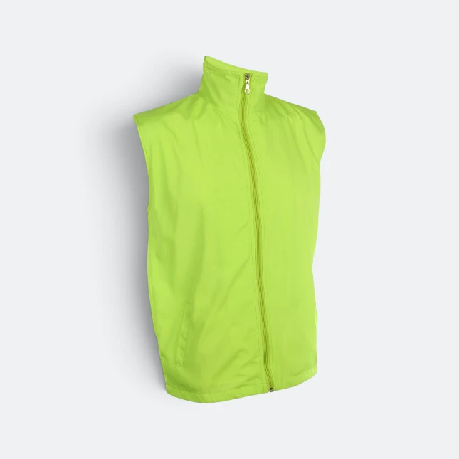 Vj06 full-zip sleeveless vest jacket yellow colour view