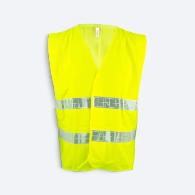 VT02 Sleeveless Safety Vest Basic Yellow Vt02 sleeveless safety vest basic yellow colour view