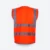 VT04 Sleeveless Safety Vest with Zip and Pockets Orange Pro Vt04 sleeveless safety vest with zip and pockets orange pro back view