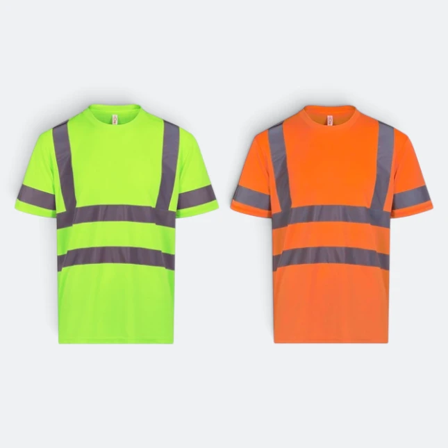 Vt05 short sleeve safety t-shirt with reflective tape all colours