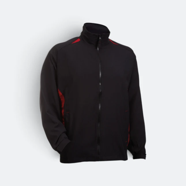 WB04 Full-Zip Windbreaker Jacket Black-Red Wb04 full-zip windbreaker jacket black-red colour view