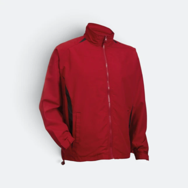 WB04 Full-Zip Windbreaker Jacket Maroon-Black Wb04 full-zip windbreaker jacket maroon-black colour view