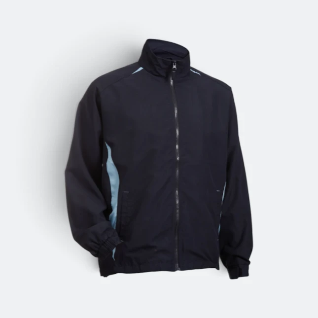 WB04 Full-Zip Windbreaker Jacket Navy-Light Blue Wb04 full-zip windbreaker jacket navy-light blue colour view
