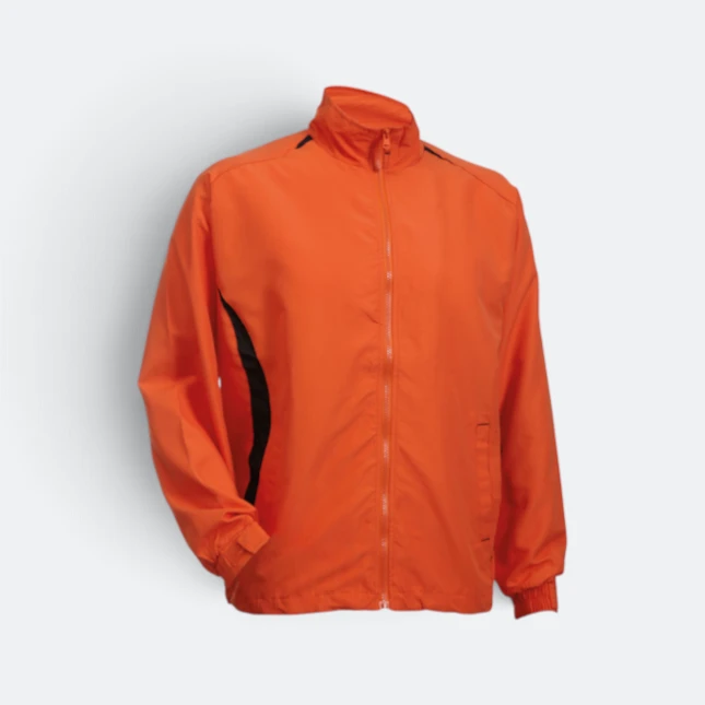 WB04 Full-Zip Windbreaker Jacket Orange-Black Wb04 full-zip windbreaker jacket orange-black colour view