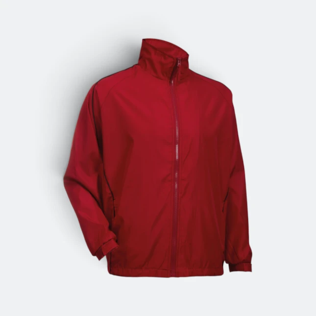 Wb05 full-zip windbreaker jacket solid colour maroon colour view