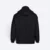 Wb07 full-zip windbreaker jacket with hidden hoodie black back view