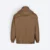 Wb07 full-zip windbreaker jacket with hidden hoodie coca mocha back view