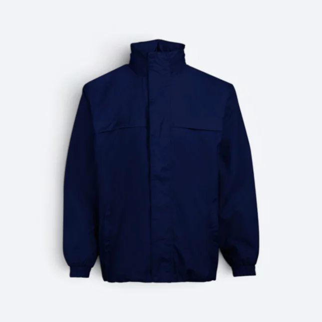 Wb07 full-zip windbreaker jacket with hidden hoodie navy pro colour view