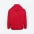 Wb07 full-zip windbreaker jacket with hidden hoodie red back view