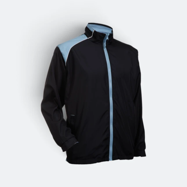 WR03 Full-Zip Reversible Windbreaker Colour on Black Light Blue-Navy other side Wr03 full-zip reversible windbreaker colour on black light blue-navy other side colour view