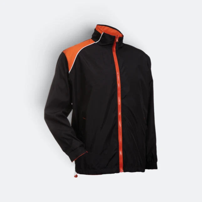 WR03 Full-Zip Reversible Windbreaker Colour on Black Orange-Black other side Wr03 full-zip reversible windbreaker colour on black orange-black other side colour view