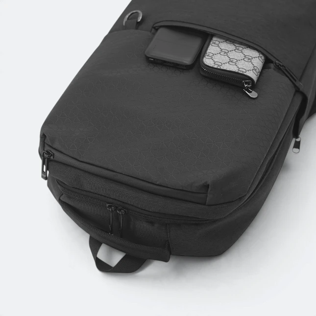 GBM9016 Tarko Laptop Backpack Black Front Pocket Gbm9016 tarko laptop backpack black front pocket view