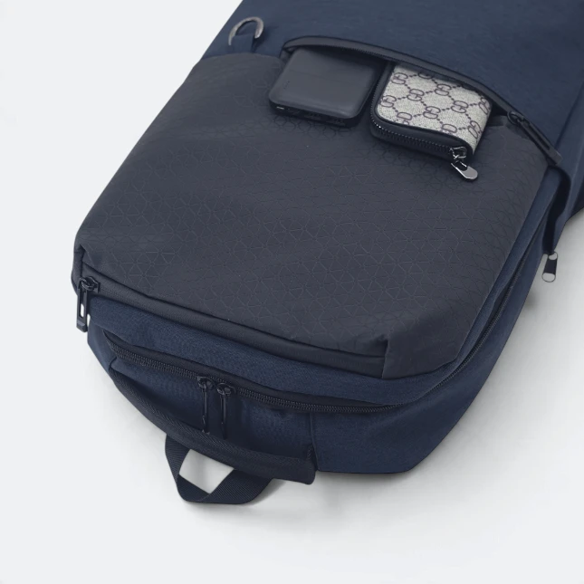 GBM9016 Tarko Laptop Backpack Navy Front Pocket Gbm9016 tarko laptop backpack navy front pocket view