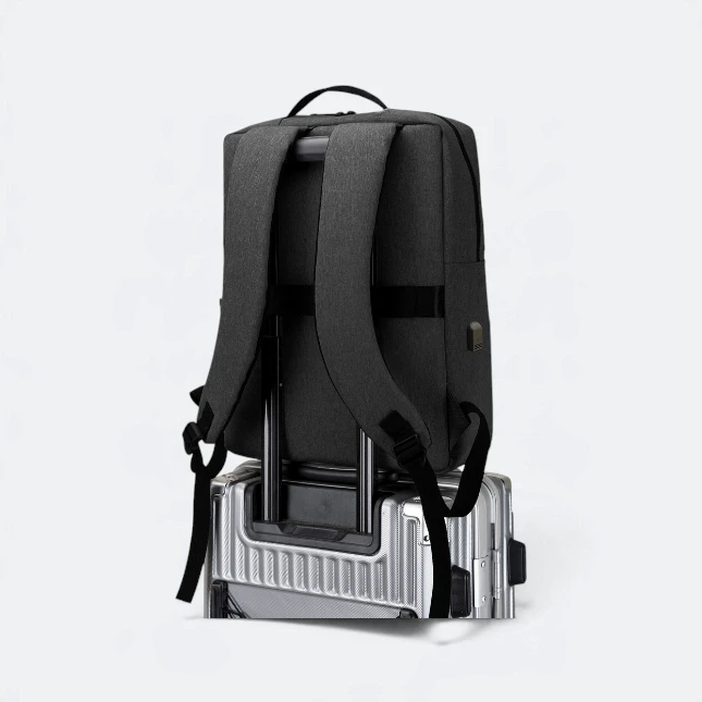 GBM9017 Vexa Laptop Backpack Black On Trolley Gbm9017 vexa laptop backpack black on trolley view