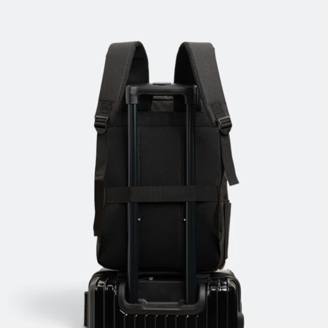 Gbm9018 nypo laptop backpack on trolley view
