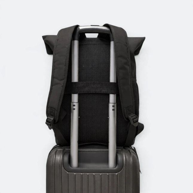 Gbm9037 rolto foldover laptop backpack on trolley view