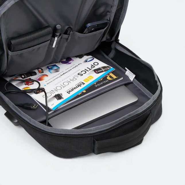 GBM9039 Tovo Laptop Backpack Black Interior Gbm9039 tovo laptop backpack black interior view